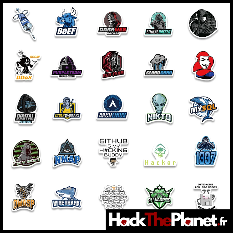 Stickers Hacker - Cybersécurité